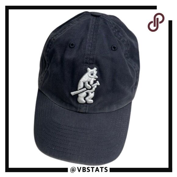 Cooperstown Collection Chicago Cubs Vintage 1914 Logo Navy Blue Baseball Cap - Picture 1 of 6